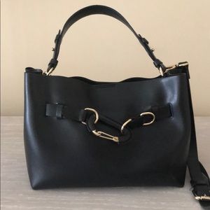 Reiss London Mini Bleecker handbag in Black
